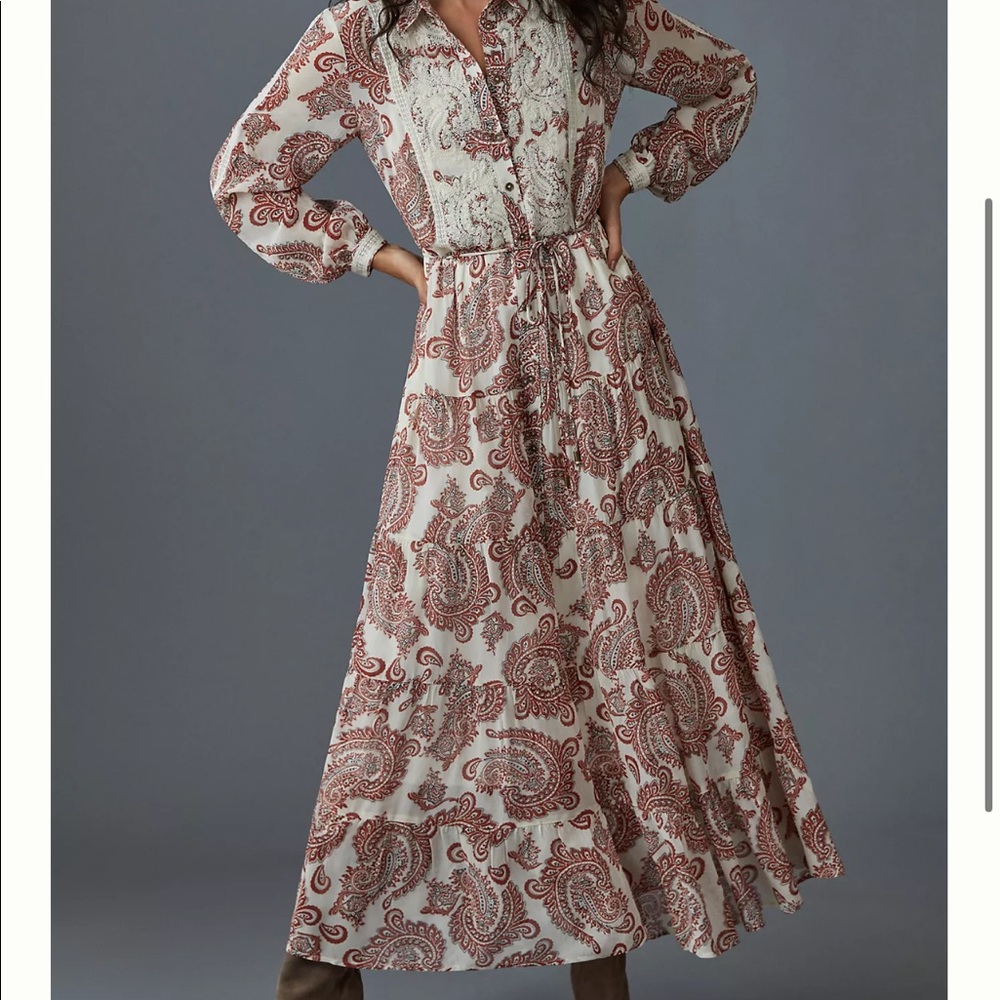 NWT: Anthropologie Allaire Maxi shirt dress. Size small.